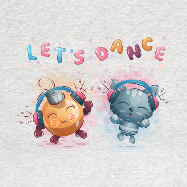 Let's dance funny t-shirt by Clear Tee